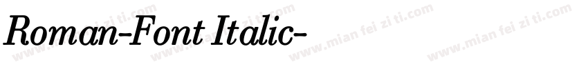 Roman-Font Italic字体转换